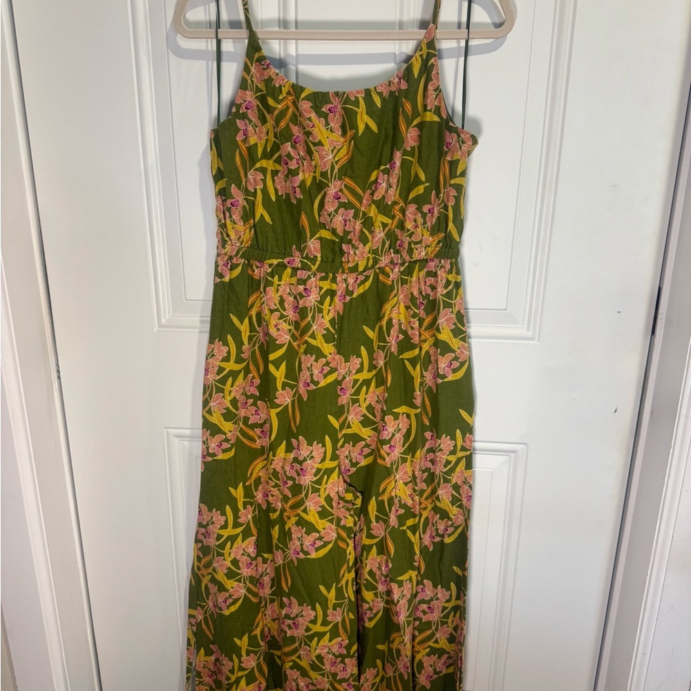Rachel Zoe Green and Pink Floral Jumpsuit